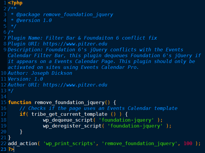 Remove Foundation jQuery plugin