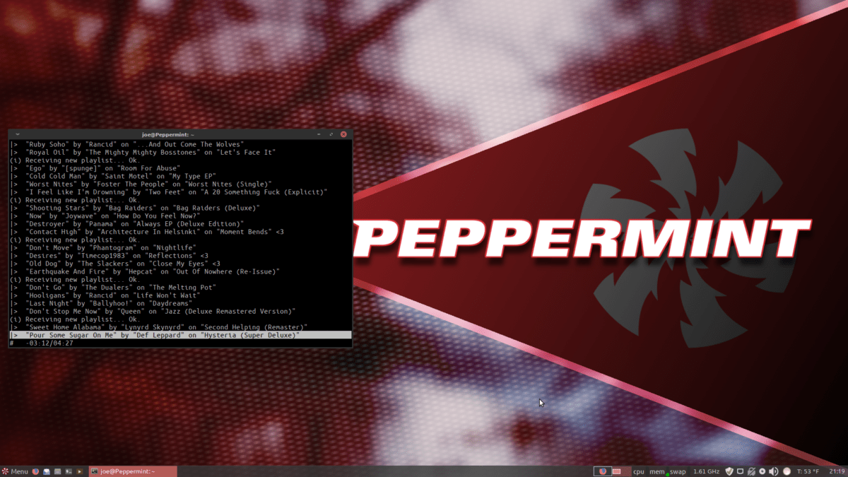 My Peppermint OS Desktop