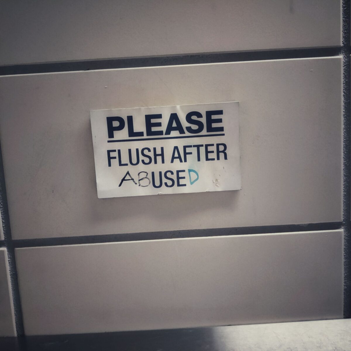 Please Flush After Abused